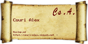 Csuri Alex névjegykártya