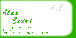 alex csuri business card